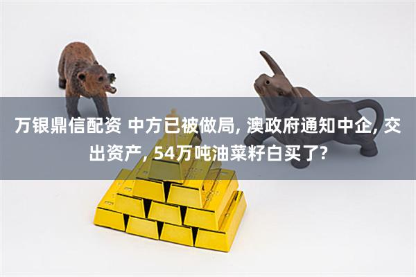 万银鼎信配资 中方已被做局, 澳政府通知中企, 交出资产, 54万吨油菜籽白买了?